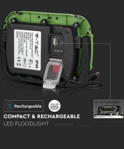 LED Προβολέας Φορητός με Micro USB & Επαναφορτιζόμενος 10W V-TAC PRO Samsung Chip 100° 700lm IP44 Ψυχρό Λευκό 6400K – 503