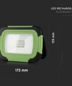 LED Προβολέας Φορητός με Micro USB & Επαναφορτιζόμενος 10W V-TAC PRO Samsung Chip 100° 700lm IP44 Ψυχρό Λευκό 6400K – 503