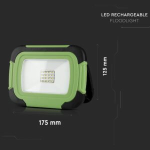 LED Προβολέας Φορητός με Micro USB & Επαναφορτιζόμενος 10W V-TAC PRO Samsung Chip 100° 700lm IP44 Ψυχρό Λευκό 6400K – 503