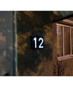 GloboStar® 71516 Αυτόνομο Ηλιακό Φωτιστικό LED SMD 1W 100lm με Ενσωματωμένη Μπαταρία 1000mAh – Φωτοβολταϊκό Πάνελ με Αισθητήρα Ημέρας-Νύχτας για Αρίθμηση Δρόμου με Αριθμό 6 Αδιάβροχο IP55 Ψυχρό Λευκό 6000K