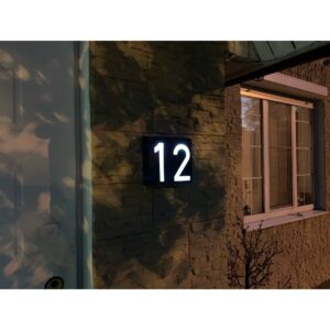 GloboStar® 71516 Αυτόνομο Ηλιακό Φωτιστικό LED SMD 1W 100lm με Ενσωματωμένη Μπαταρία 1000mAh – Φωτοβολταϊκό Πάνελ με Αισθητήρα Ημέρας-Νύχτας για Αρίθμηση Δρόμου με Αριθμό 6 Αδιάβροχο IP55 Ψυχρό Λευκό 6000K