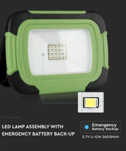 LED Προβολέας Φορητός με Micro USB & SOS Flash & Επαναφορτιζόμενος 20W V-TAC PRO Samsung Chip 100° 1400lm IP44 Ψυχρό 6400K – 504