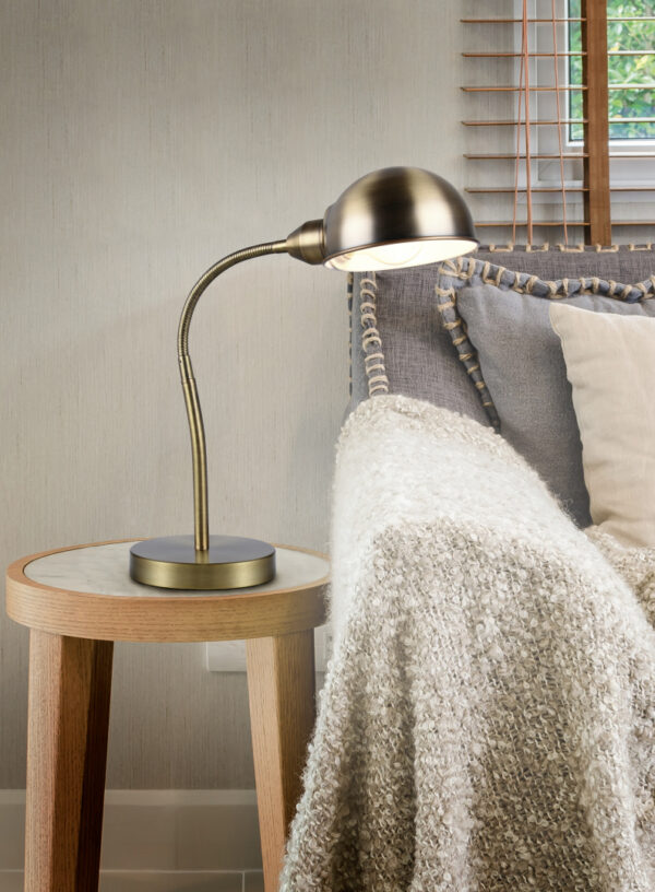 Επιτραπέζιο Φωτιστικό Trio Lighting PERRY  1x E27 Παλιός Ορείχαλκος Μεταλλικό   – 504900104