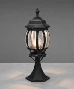 Φωτιστικό Φαναράκι Δαπέδου Μαύρο Ματ ELVO 1x E27 IP44 Trio Lighting – 506960132