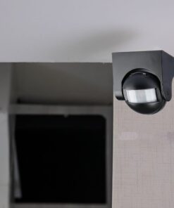 Αισθητήρας κίνησης τοίχου, μαύρος, για αυτόματη ενεργοποίηση φώτων. Κατάλληλος για ασφάλεια εσωτερικών χώρων.