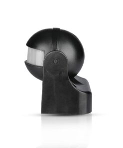 Ανιχνευτής κίνησης μαύρος για εξωτερική χρήση, ανθεκτικός στις καιρικές συνθήκες, κατάλληλος για ασφάλεια χώρων.