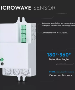 Ανιχνευτής κίνησης Microwave Max 300W Λευκό V-TAC – 5078