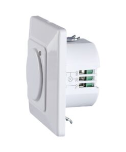 Ρευματοδιακόπτης τοίχου λευκός, μοναδικός σχεδιασμός, κατάλληλος για εσωτερικούς χώρους και εγκαταστάσεις.
