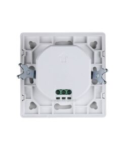 Ενσωματωμένος καμβάς τοίχου για θερμοστάτη, πλαστικό, λευκό, με υποδοχές συνδεσιμότητας.