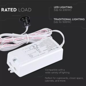 Ανιχνευτής κίνησης πόρτας IR Max 300/500W Λευκό V-TAC – 5085
