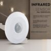 Αισθητήρας κίνησης υπερύθρων LED 1000W, αυτόματος έλεγχος φώτων, ρύθμιση ημέρας/νύχτας, ταχύτητα ανίχνευσης 0.6-1.5m/s.