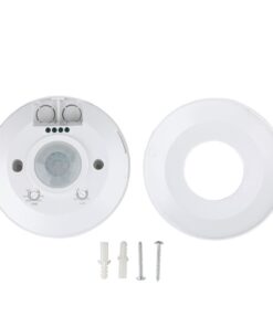 Αισθητήρας κίνησης οροφής, λευκός, ρυθμιζόμενη ευαισθησία. Συνοδεύεται από βίδες τοποθέτησης.