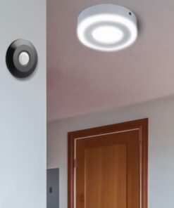 Φωτιστικό οροφής LED με ανιχνευτή κίνησης, λευκό, για φωτισμό διαδρόμων και εισόδων.