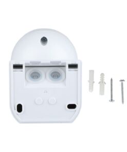 Βάση στήριξης τοίχου με βίδες και ούπα για ανιχνευτή κίνησης, πλαστικό υλικό, λευκό χρώμα.