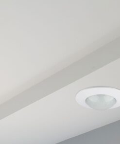 Αισθητήρας κίνησης οροφής λευκός, ενεργοποίηση φωτισμού, ενεργειακή αποδοτικότητα, για εσωτερική χρήση.