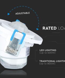 Ανιχνευτής Κίνησης Οροφής Υπερύθρων SPOT Ρυθμιζόμενος Χωνευτός Λευκός V-TAC – 5091