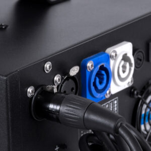 GloboStar® 51131 SIRENS Επαγγελματική Κρεμαστή Μηχανή Cold Sparkle Machine – Fountain Εφέ με Άκαυστες Σπίθες 600W AC 220V-240V DMX512 Display on Body & Ασύρματο Χειριστήριο – Μαύρο – L20 x W18 x H34cm