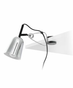 STUDIO CHROME AND WHITE CLIP LAMP FARO – 51134