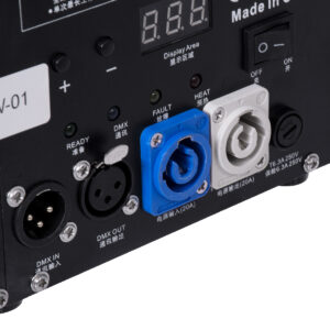 GloboStar® 51148 SIRENS Επαγγελματική Επιδαπέδια Μηχανή Cold Sparkle Machine – Fountain Εφέ με Άκαυστες Σπίθες 600W AC 220V-240V DMX512 Display on Body – Μαύρο – L18 x W16.5 x H24cm
