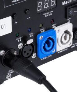 GloboStar® 51148 SIRENS Επαγγελματική Επιδαπέδια Μηχανή Cold Sparkle Machine – Fountain Εφέ με Άκαυστες Σπίθες 600W AC 220V-240V DMX512 Display on Body – Μαύρο – L18 x W16.5 x H24cm