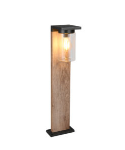 Φωτιστικό Κολωνάκι Δαπέδου σε Απόχρωση Ξύλου 65cm ARDILA με Αισθητήρα Νύχτας-Ημέρας 1x E27 IP44 Trio Lighting – 511660135