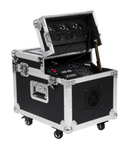 GloboStar® 51170 MERMAID Επαγγελματική Επιδαπέδια Μηχανή Double Haze Machine – Διπλού Εφέ Ομίχλης-Νέφωσης 600W AC 220V-240V DMX512 Display on Body & Ασύρματο Χειριστήριο σε Flight Case – Μαύρο – L49.5 x W38 x H45cm