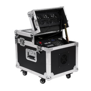 GloboStar® 51170 MERMAID Επαγγελματική Επιδαπέδια Μηχανή Double Haze Machine – Διπλού Εφέ Ομίχλης-Νέφωσης 600W AC 220V-240V DMX512 Display on Body & Ασύρματο Χειριστήριο σε Flight Case – Μαύρο – L49.5 x W38 x H45cm