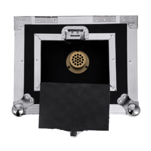 GloboStar® 51170 MERMAID Επαγγελματική Επιδαπέδια Μηχανή Double Haze Machine – Διπλού Εφέ Ομίχλης-Νέφωσης 600W AC 220V-240V DMX512 Display on Body & Ασύρματο Χειριστήριο σε Flight Case – Μαύρο – L49.5 x W38 x H45cm