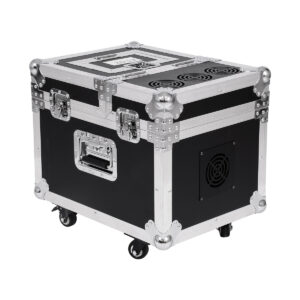 GloboStar® 51170 MERMAID Επαγγελματική Επιδαπέδια Μηχανή Double Haze Machine – Διπλού Εφέ Ομίχλης-Νέφωσης 600W AC 220V-240V DMX512 Display on Body & Ασύρματο Χειριστήριο σε Flight Case – Μαύρο – L49.5 x W38 x H45cm