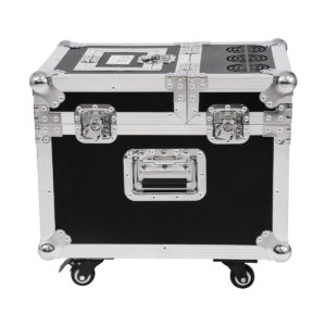 GloboStar® 51170 MERMAID Επαγγελματική Επιδαπέδια Μηχανή Double Haze Machine – Διπλού Εφέ Ομίχλης-Νέφωσης 600W AC 220V-240V DMX512 Display on Body & Ασύρματο Χειριστήριο σε Flight Case – Μαύρο – L49.5 x W38 x H45cm