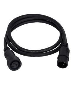 GloboStar® 51171 Καλώδιο 3PIN DMX512 1 Μέτρο από Female XLR σε Male XLR Τερματισμένο Αδιάβροχο IP65 Μ100cm – Μαύρο