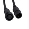 GloboStar® 51171 Καλώδιο 3PIN DMX512 1 Μέτρο από Female XLR σε Male XLR Τερματισμένο Αδιάβροχο IP65 Μ100cm – Μαύρο