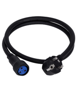 GloboStar® 51172 Καλώδιο Ρεύματος 3PIN DMX512 1 Μέτρο από Female XLR σε Male Πρίζα Schuko Τερματισμένο Αδιάβροχο IP65 Μ100cm – Μαύρο