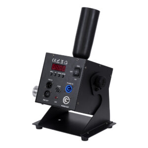 GloboStar® 51174 HYDRA Επαγγελματική Επιδαπέδια Μηχανή Cannon CO2 JET Smoke Effect Machine – Κανόνι JET Εφέ Καπνού-Ομίχλης CO2 150W AC 220V-240V DMX512 Display on Body – Μαύρο – L24 x W16.5 x H40cm