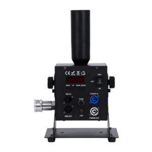GloboStar® 51174 HYDRA Επαγγελματική Επιδαπέδια Μηχανή Cannon CO2 JET Smoke Effect Machine – Κανόνι JET Εφέ Καπνού-Ομίχλης CO2 150W AC 220V-240V DMX512 Display on Body – Μαύρο – L24 x W16.5 x H40cm