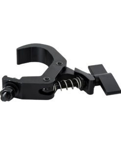 GloboStar® CLAMPS 51180 Επαγγελματικός Γάντζος Hook Αλουμινίου Ύψηλης Αντοχής για Κρέμαση, Στήριξη & Τοποθέτηση Προϊόντων Stage σε Τράσες – Μ16 x Π12 x Υ2.5cm – Μαύρο