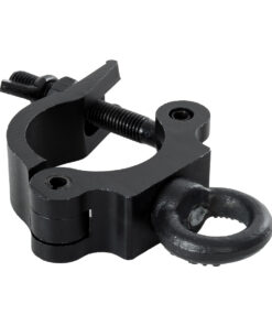 GloboStar® CLAMPS 51182 Επαγγελματικός Γάντζος Hook Αλουμινίου Ύψηλης Αντοχής για Κρέμαση, Στήριξη & Τοποθέτηση Προϊόντων Stage σε Τράσες – Μ16 x Π12 x Υ3cm – Μαύρο