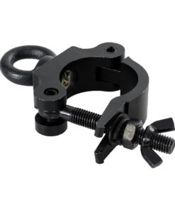 GloboStar® CLAMPS 51182 Επαγγελματικός Γάντζος Hook Αλουμινίου Ύψηλης Αντοχής για Κρέμαση, Στήριξη & Τοποθέτηση Προϊόντων Stage σε Τράσες – Μ16 x Π12 x Υ3cm – Μαύρο