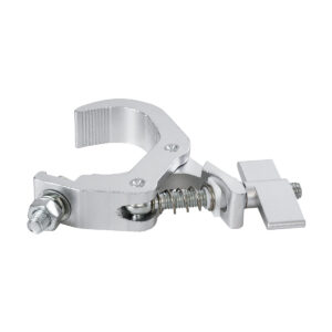 GloboStar® CLAMPS 51184 Επαγγελματικός Γάντζος Hook Αλουμινίου Ύψηλης Αντοχής για Κρέμαση, Στήριξη & Τοποθέτηση Προϊόντων Stage σε Τράσες – Μ16 x Π12 x Υ2.5cm – Χρώμιο