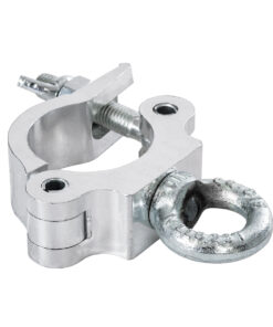 GloboStar® CLAMPS 51186 Επαγγελματικός Γάντζος Hook Αλουμινίου Ύψηλης Αντοχής για Κρέμαση, Στήριξη & Τοποθέτηση Προϊόντων Stage σε Τράσες – Μ16 x Π12 x Υ3cm – Χρώμιο