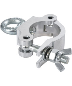 GloboStar® CLAMPS 51186 Επαγγελματικός Γάντζος Hook Αλουμινίου Ύψηλης Αντοχής για Κρέμαση, Στήριξη & Τοποθέτηση Προϊόντων Stage σε Τράσες – Μ16 x Π12 x Υ3cm – Χρώμιο