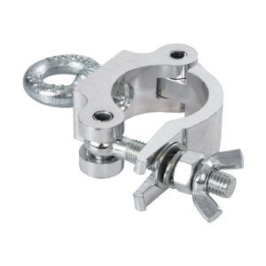 GloboStar® CLAMPS 51186 Επαγγελματικός Γάντζος Hook Αλουμινίου Ύψηλης Αντοχής για Κρέμαση, Στήριξη & Τοποθέτηση Προϊόντων Stage σε Τράσες – Μ16 x Π12 x Υ3cm – Χρώμιο