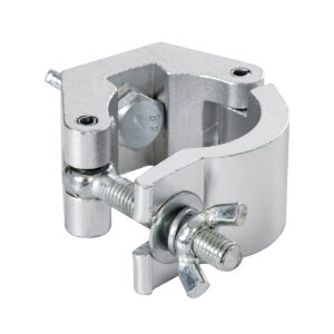 GloboStar® CLAMPS 51187 Επαγγελματικός Γάντζος Hook Αλουμινίου Ύψηλης Αντοχής για Κρέμαση, Στήριξη & Τοποθέτηση Προϊόντων Stage σε Τράσες – Μ8 x Π5.5 x Υ3cm – Χρώμιο