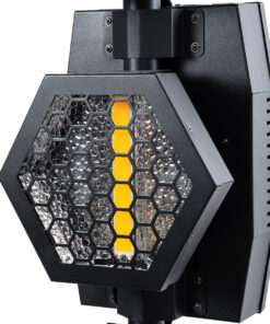 GloboStar® 51194 LINE COLUMN HEXA Επαγγελματικό Φωτιστικό Ειδικών Εφέ DIGITAL MATRIX PIXEL & Blinder – 6 x 100W LED COB Chips Ultra Gold Warm White 2200K & 144 x 0.5W LED SMD5050 Chips RGB – AC 220V-240V DMX512 Display on Body – Μαύρο – Μ40 x Π32 x Υ146.5cm