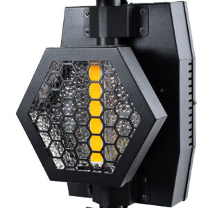 GloboStar® 51194 LINE COLUMN HEXA Επαγγελματικό Φωτιστικό Ειδικών Εφέ DIGITAL MATRIX PIXEL & Blinder – 6 x 100W LED COB Chips Ultra Gold Warm White 2200K & 144 x 0.5W LED SMD5050 Chips RGB – AC 220V-240V DMX512 Display on Body – Μαύρο – Μ40 x Π32 x Υ146.5cm