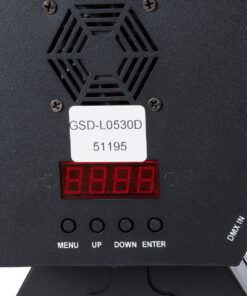 GloboStar® 51195 HALO HEXA Επαγγελματικό Φωτιστικό Ειδικών Εφέ DIGITAL MATRIX PIXEL & Blinder – 7 x 50W LED COB Chips Ultra Gold Warm White 2200K & 168 x 0.5W LED SMD5050 Chips RGB – AC 220V-240V DMX512 Display on Body – Μαύρο – Μ50 x Π10.5 x Υ47cm