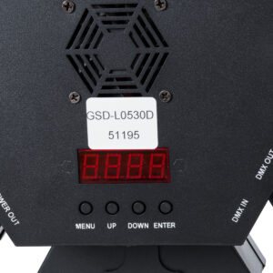 GloboStar® 51195 HALO HEXA Επαγγελματικό Φωτιστικό Ειδικών Εφέ DIGITAL MATRIX PIXEL & Blinder – 7 x 50W LED COB Chips Ultra Gold Warm White 2200K & 168 x 0.5W LED SMD5050 Chips RGB – AC 220V-240V DMX512 Display on Body – Μαύρο – Μ50 x Π10.5 x Υ47cm