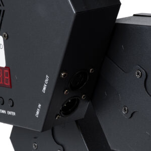 GloboStar® 51195 HALO HEXA Επαγγελματικό Φωτιστικό Ειδικών Εφέ DIGITAL MATRIX PIXEL & Blinder – 7 x 50W LED COB Chips Ultra Gold Warm White 2200K & 168 x 0.5W LED SMD5050 Chips RGB – AC 220V-240V DMX512 Display on Body – Μαύρο – Μ50 x Π10.5 x Υ47cm