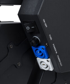 GloboStar® 51195 HALO HEXA Επαγγελματικό Φωτιστικό Ειδικών Εφέ DIGITAL MATRIX PIXEL & Blinder – 7 x 50W LED COB Chips Ultra Gold Warm White 2200K & 168 x 0.5W LED SMD5050 Chips RGB – AC 220V-240V DMX512 Display on Body – Μαύρο – Μ50 x Π10.5 x Υ47cm