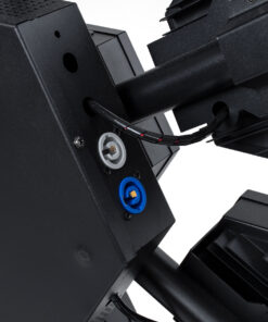 GloboStar® 51196 HALO HEXA Επαγγελματικό Φωτιστικό Ειδικών Εφέ DIGITAL MATRIX PIXEL & Blinder – 7 x 100W LED COB Chips Ultra Gold Warm White 2200K & 168 x 0.5W LED SMD5050 Chips RGB – AC 220V-240V DMX512 Display on Body – Μαύρο – Μ95 x Π17.5 x Υ78.5cm